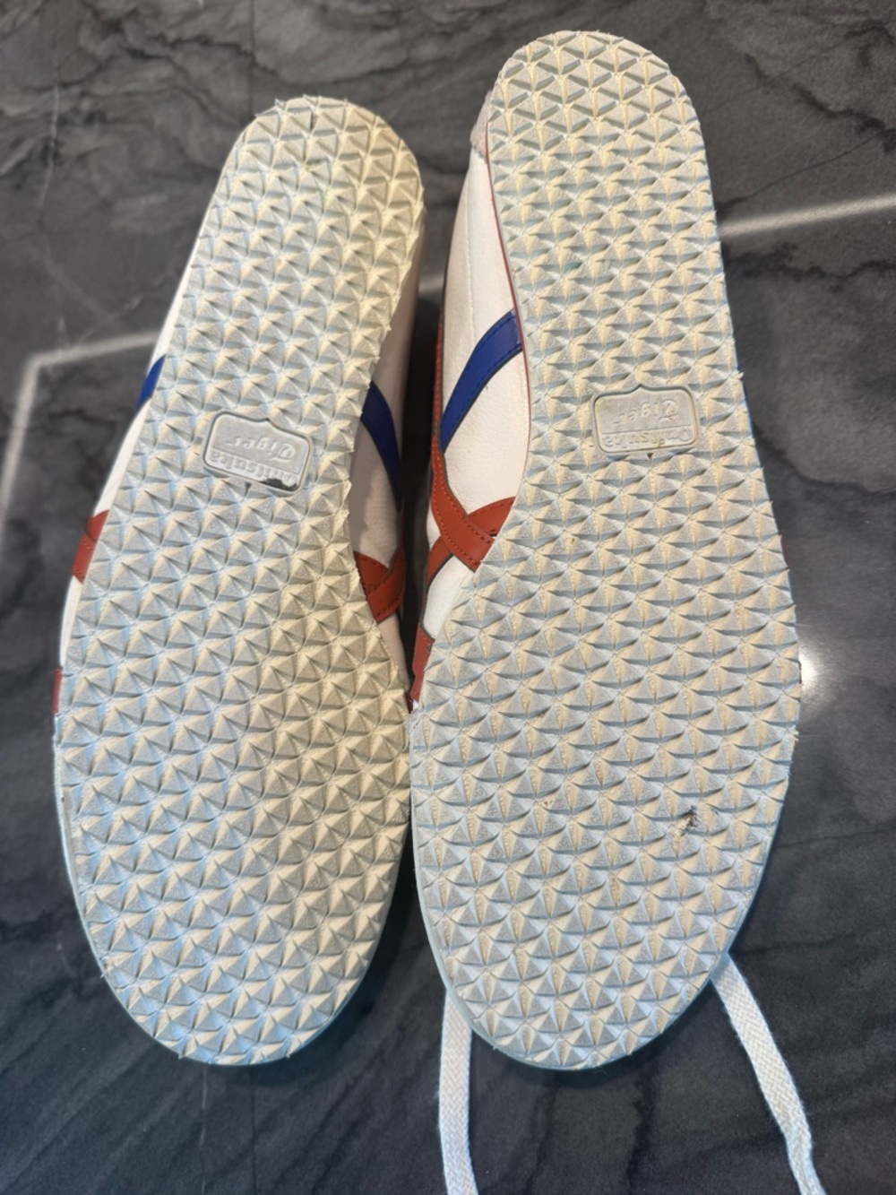 Onitsuka Tiger Mexico 66 White Blue Red Leather Low Top Sneakers Athletic Shoes - Picture 9 of 10